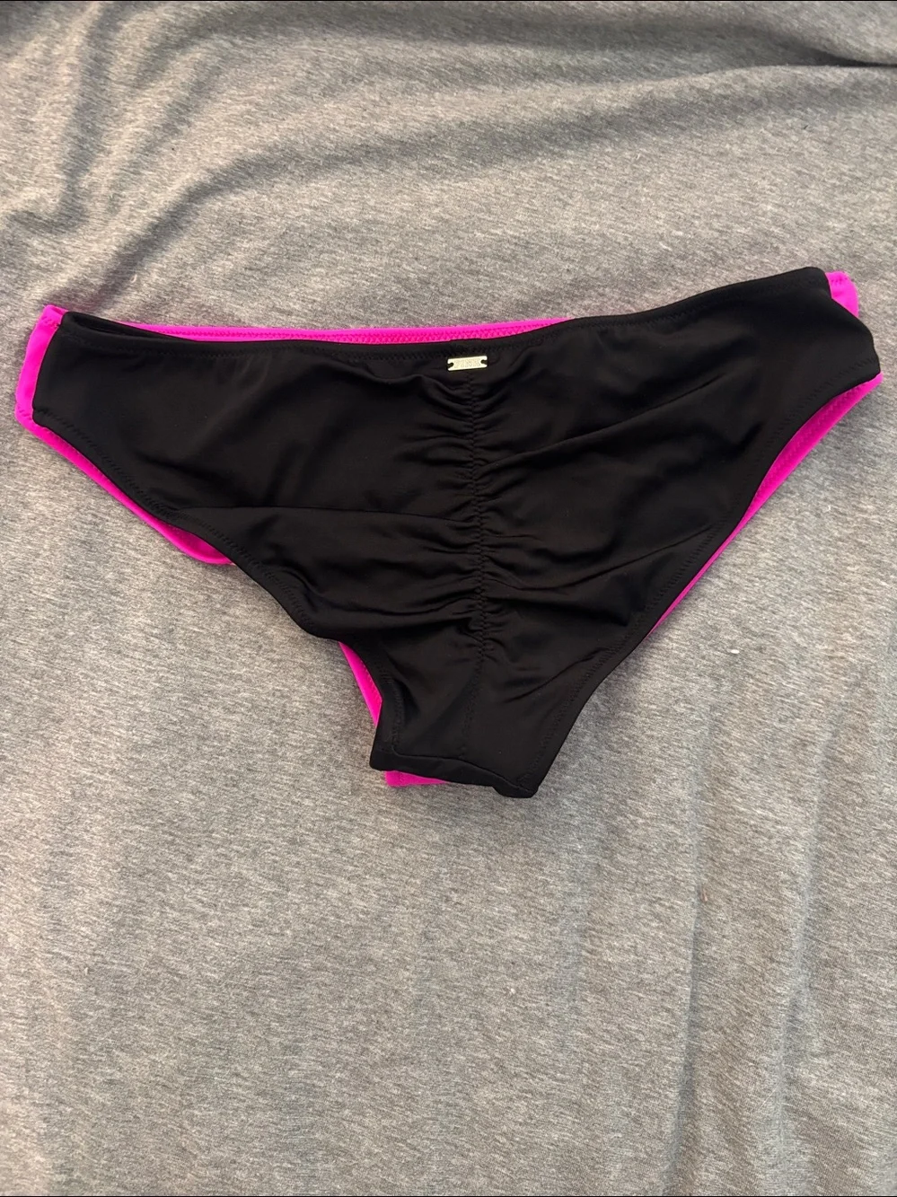 Women's Bikini Bottoms - Black and Hot Pink